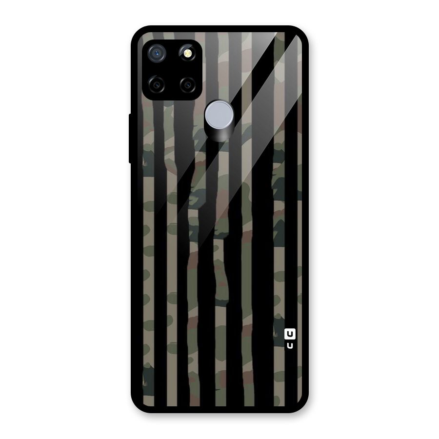 Army Stripes Glass Back Case for Realme Narzo 20