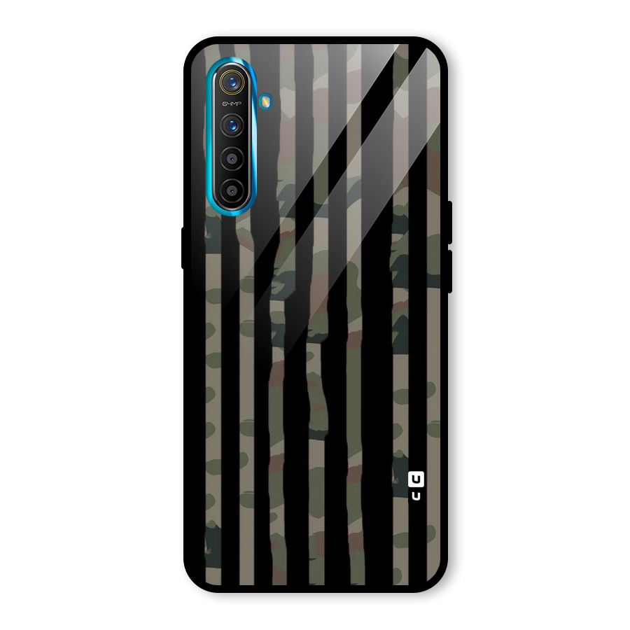 Army Stripes Glass Back Case for Realme X2