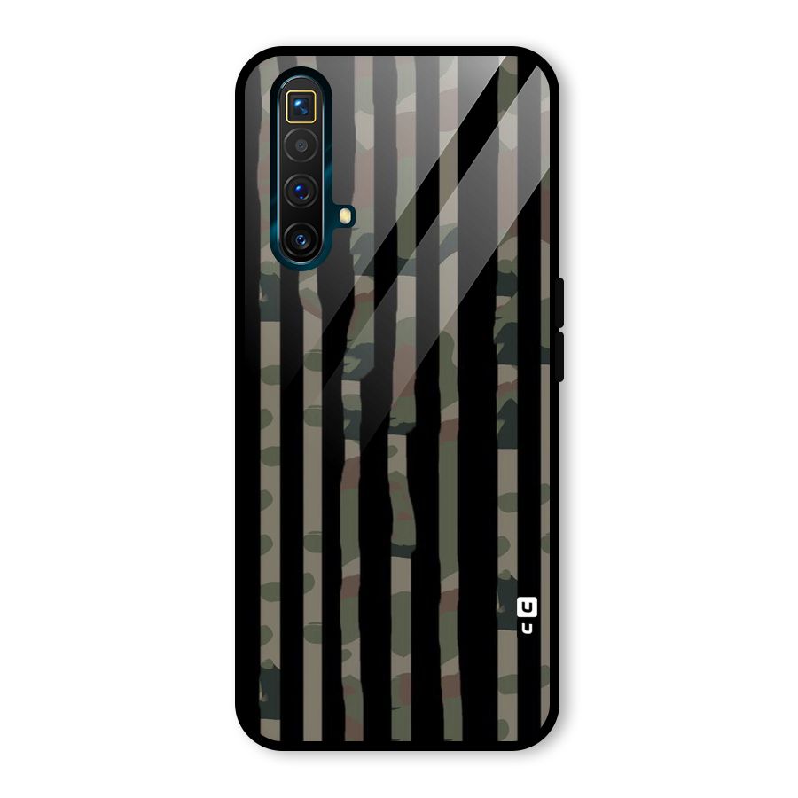 Army Stripes Glass Back Case for Realme X3 SuperZoom