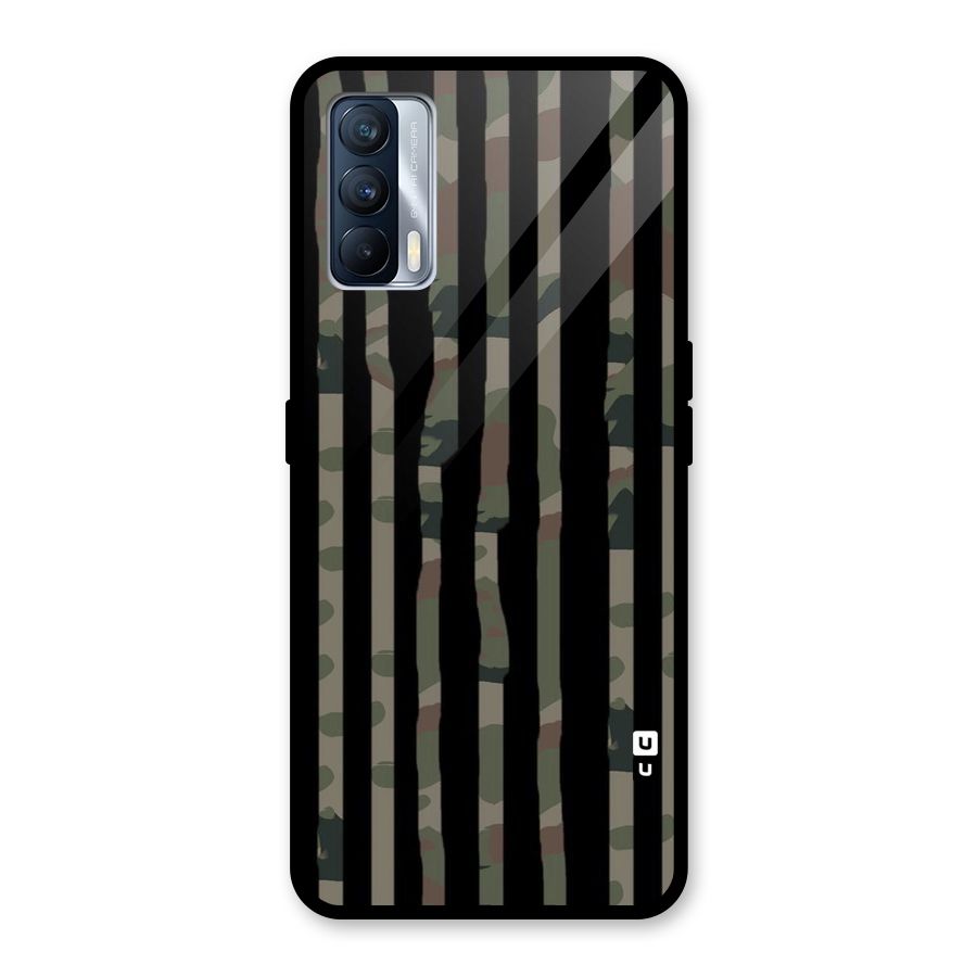 Army Stripes Glass Back Case for Realme X7