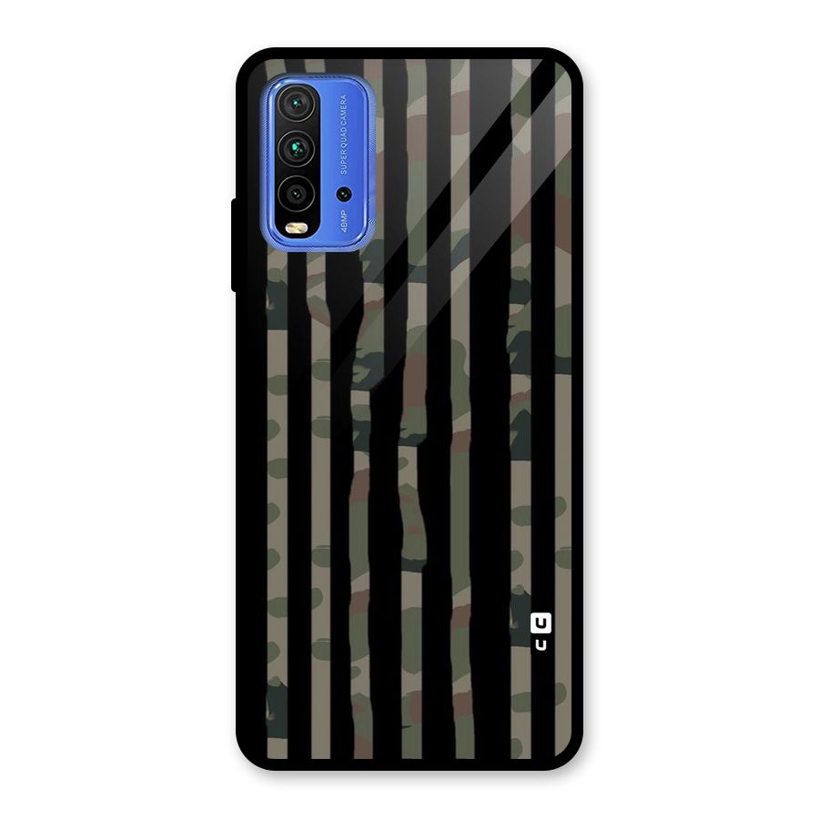 Army Stripes Glass Back Case for Redmi 9 Power