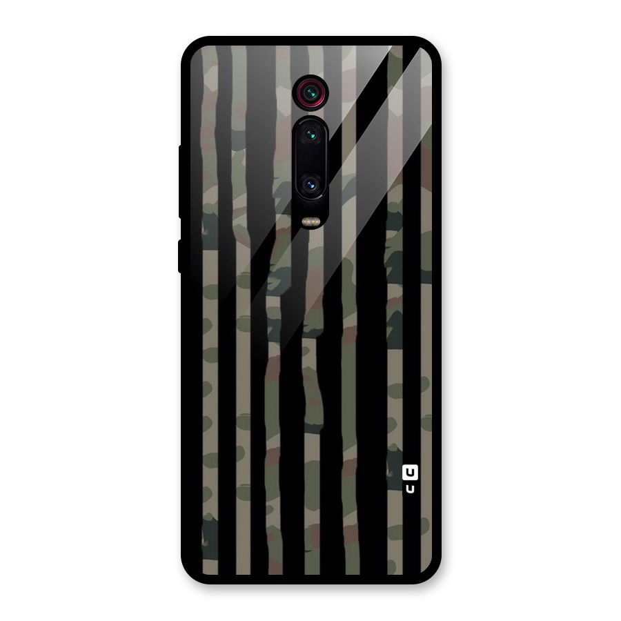 Army Stripes Glass Back Case for Redmi K20