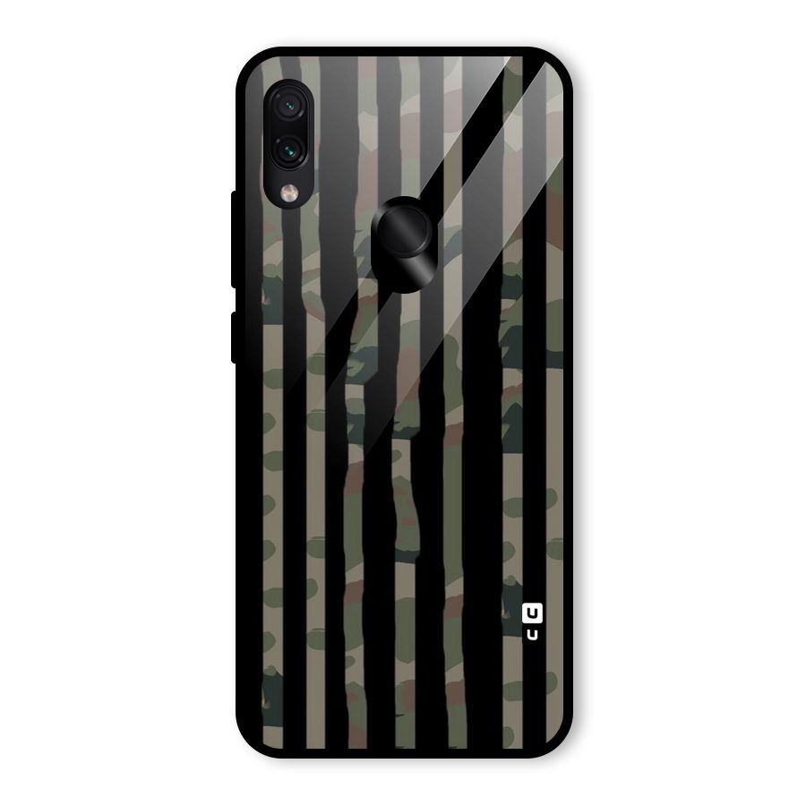 Army Stripes Glass Back Case for Redmi Note 7 Pro