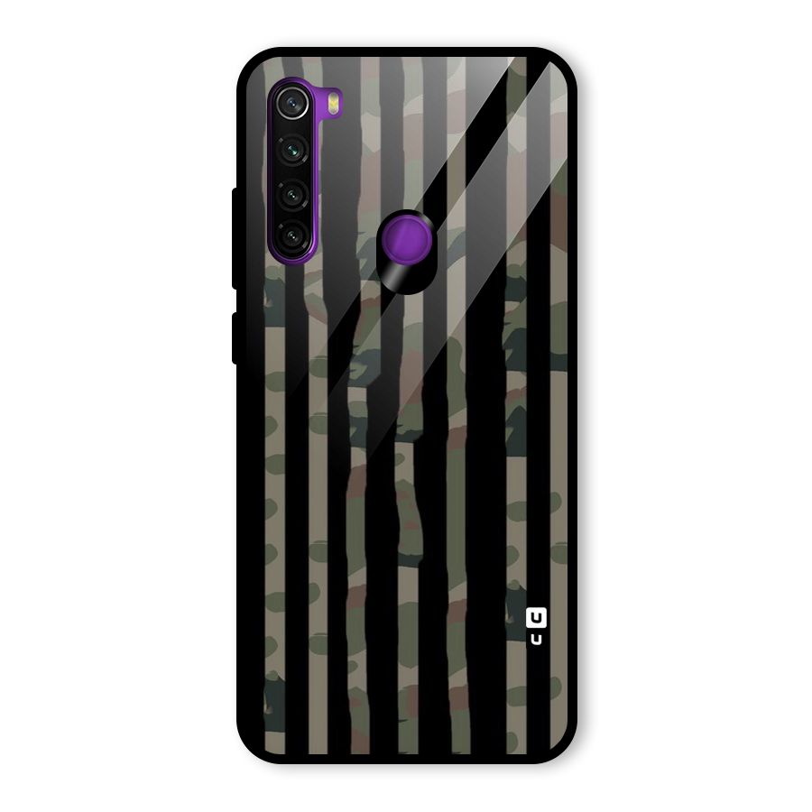 Army Stripes Glass Back Case for Redmi Note 8