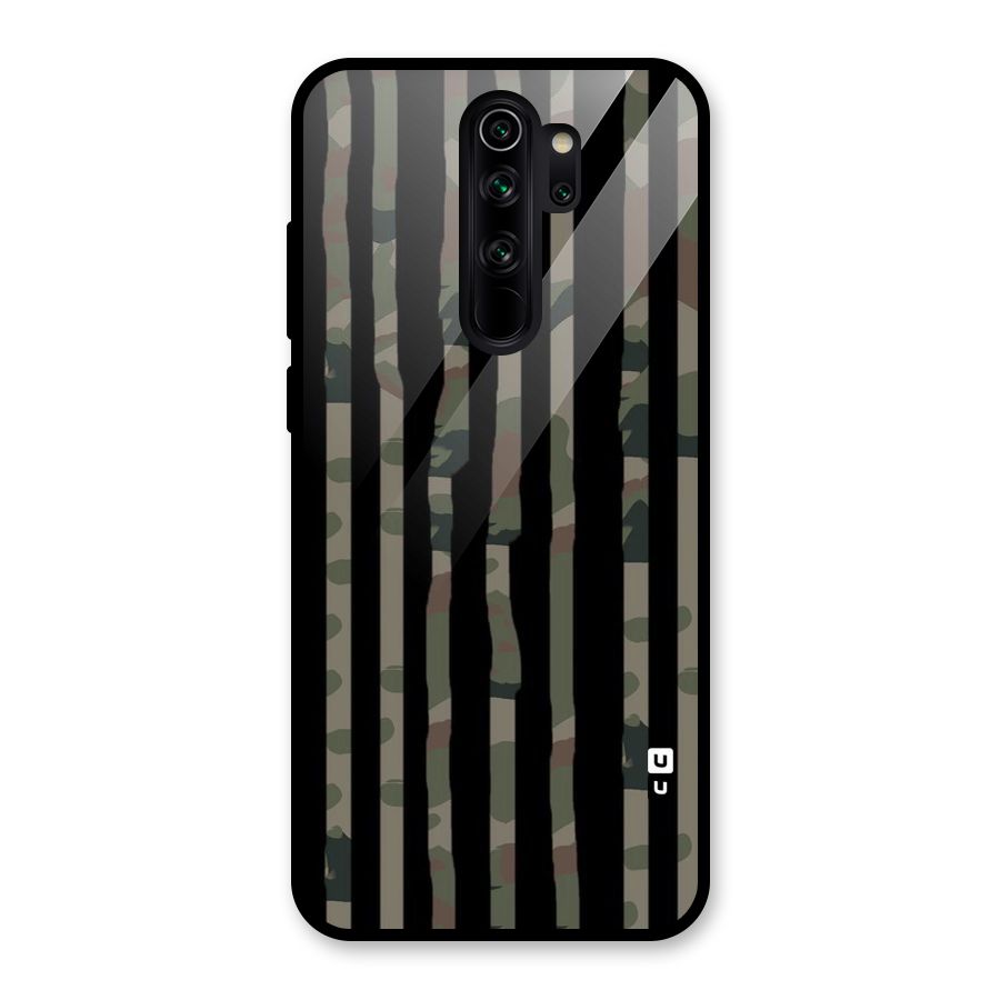 Army Stripes Glass Back Case for Redmi Note 8 Pro