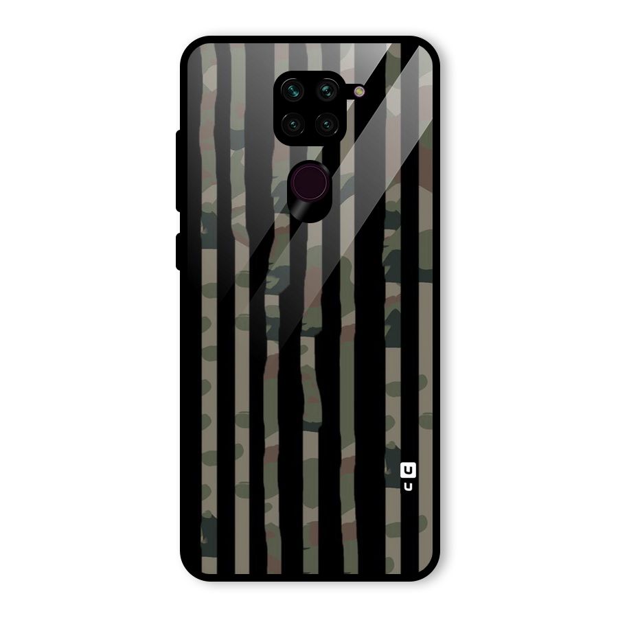 Army Stripes Glass Back Case for Redmi Note 9