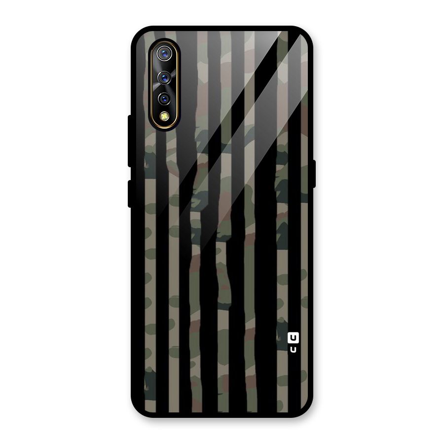 Army Stripes Glass Back Case for Vivo S1