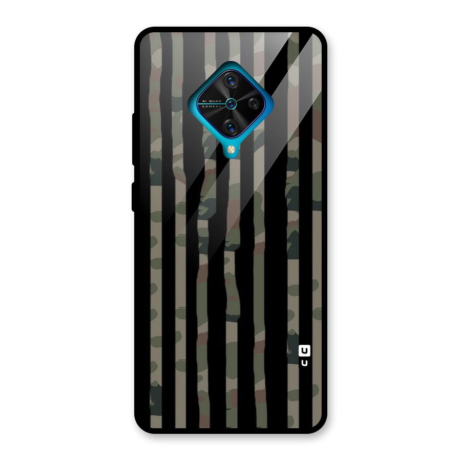 Army Stripes Glass Back Case for Vivo S1 Pro