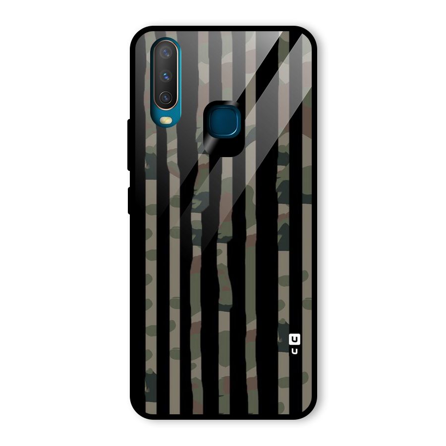 Army Stripes Glass Back Case for Vivo U10