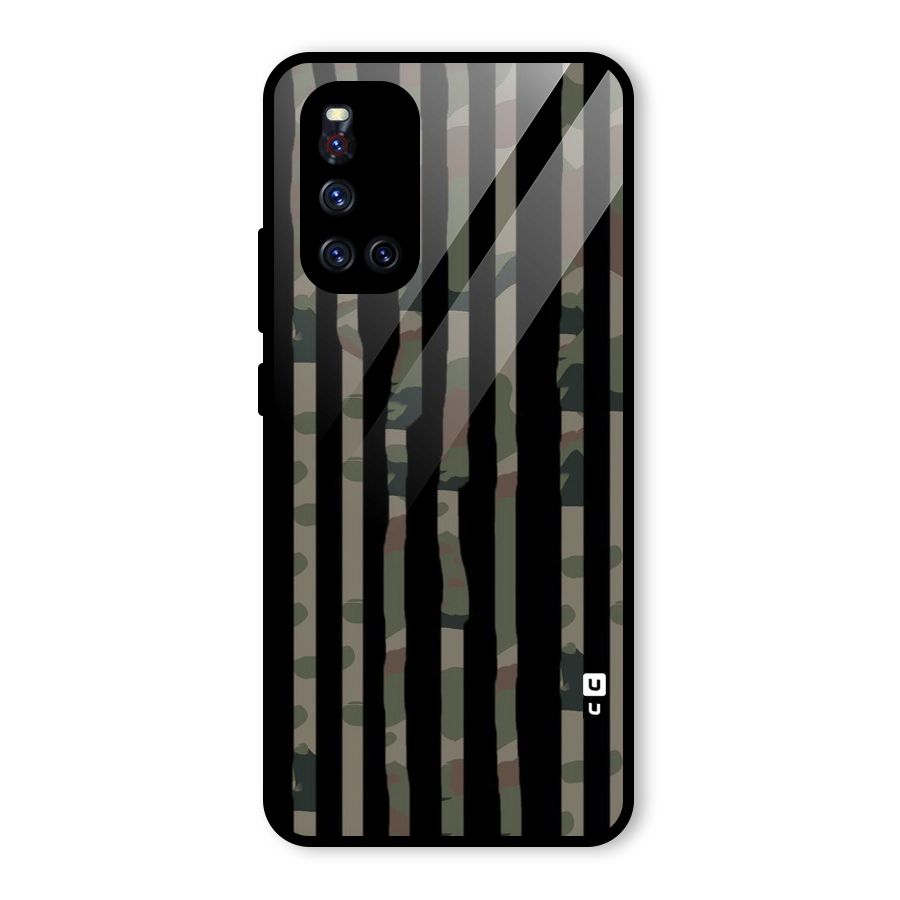 Army Stripes Glass Back Case for Vivo V19