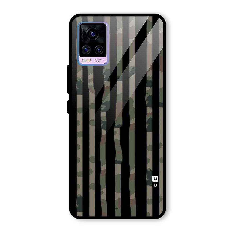 Army Stripes Glass Back Case for Vivo V20 Pro