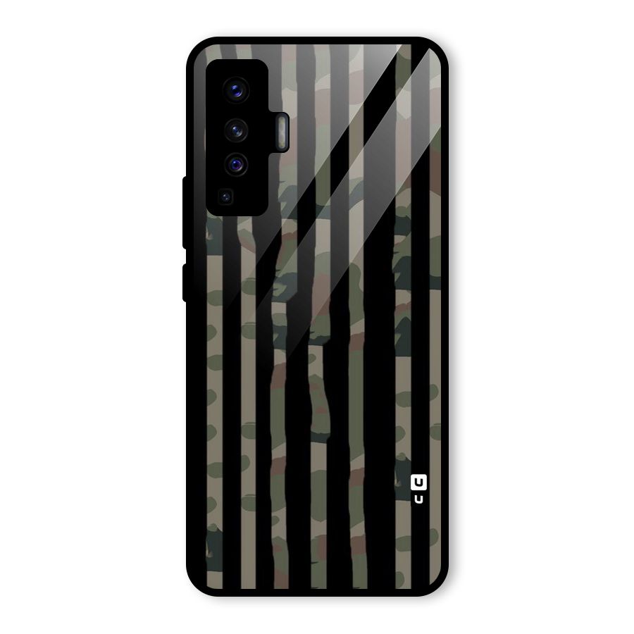 Army Stripes Glass Back Case for Vivo X50