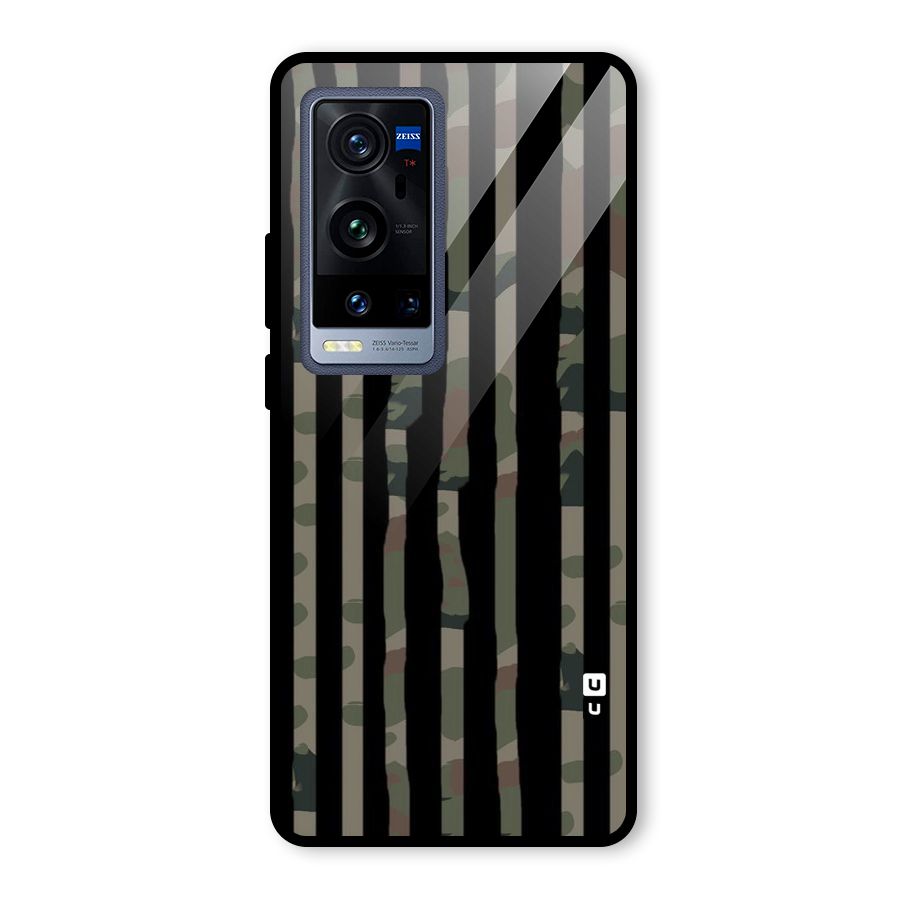 Army Stripes Glass Back Case for Vivo X60 Pro Plus