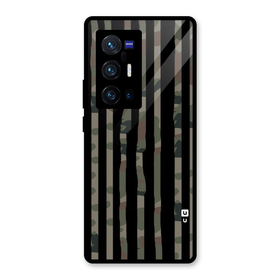 Army Stripes Glass Back Case for Vivo X70 Pro Plus