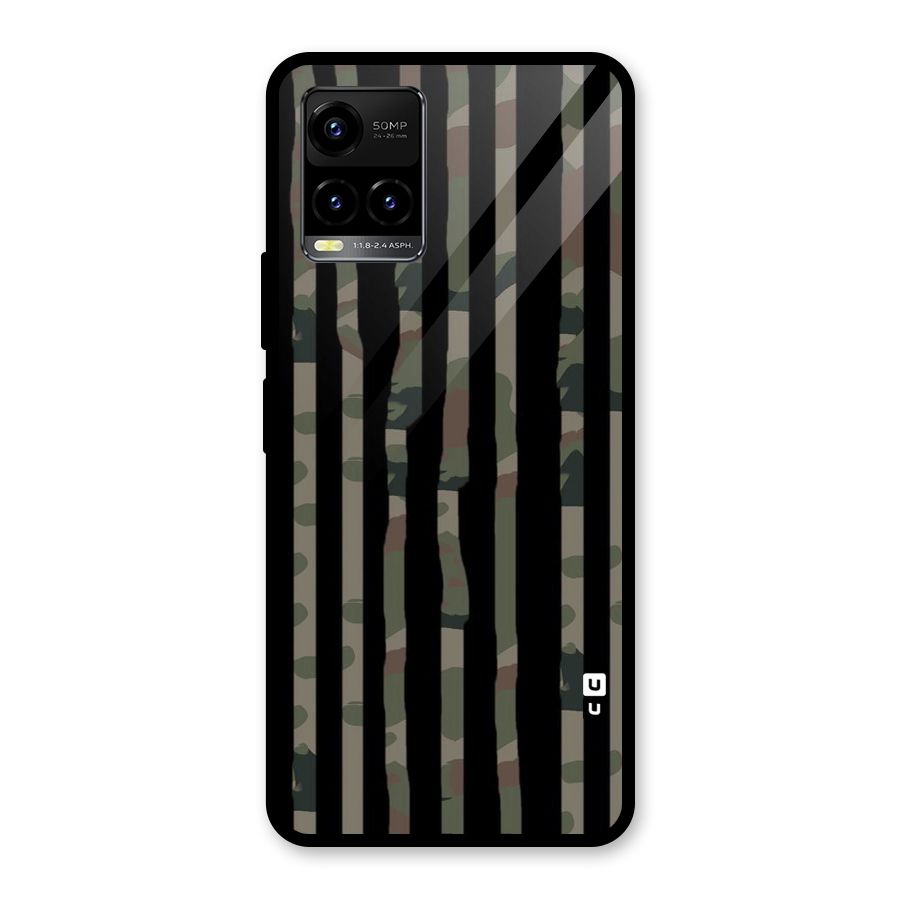 Army Stripes Glass Back Case for Vivo Y21T