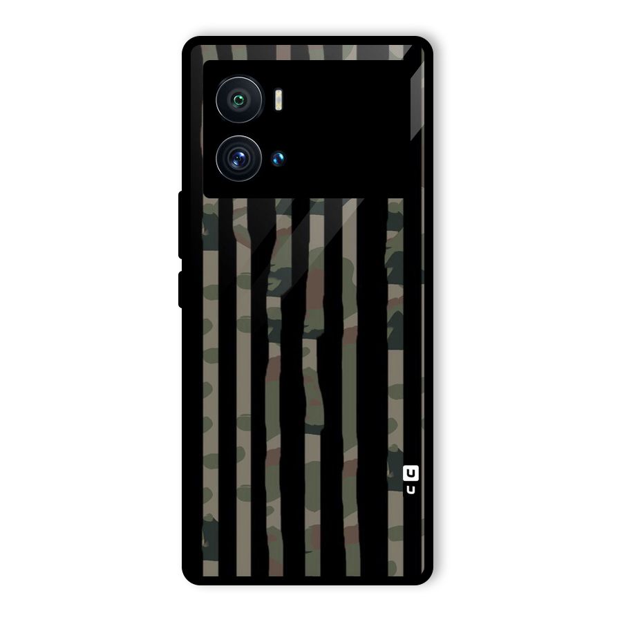 Army Stripes Glass Back Case for Vivo iQOO 9 Pro
