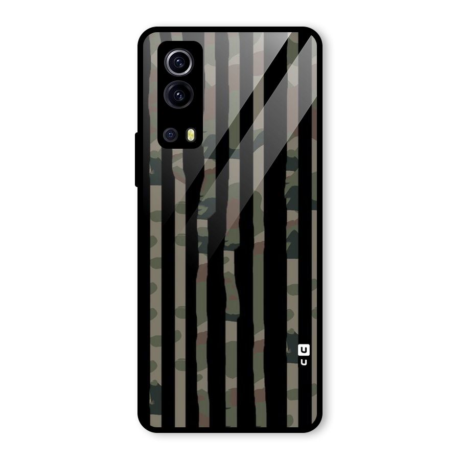 Army Stripes Glass Back Case for Vivo iQOO Z3