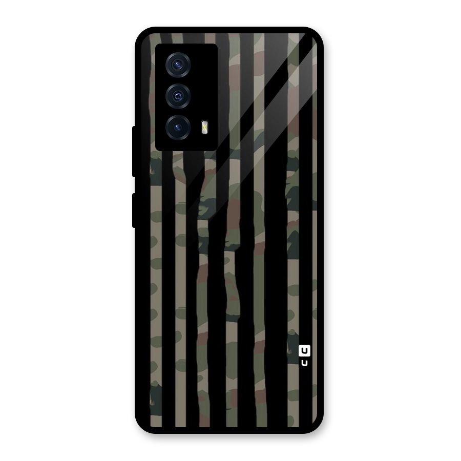 Army Stripes Glass Back Case for Vivo iQOO Z5