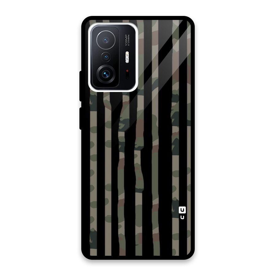 Army Stripes Glass Back Case for Xiaomi 11T Pro