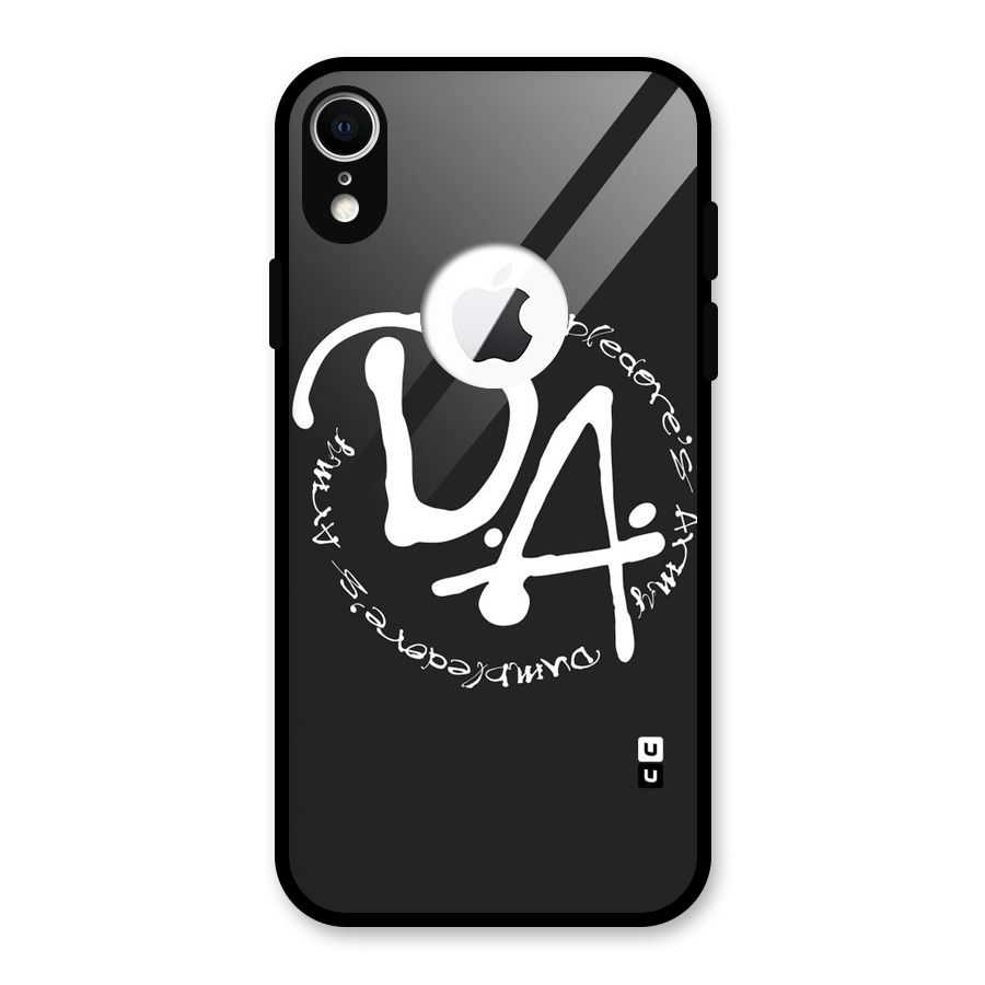 Army Strong Glass Back Case for iPhone XR Logo Cut