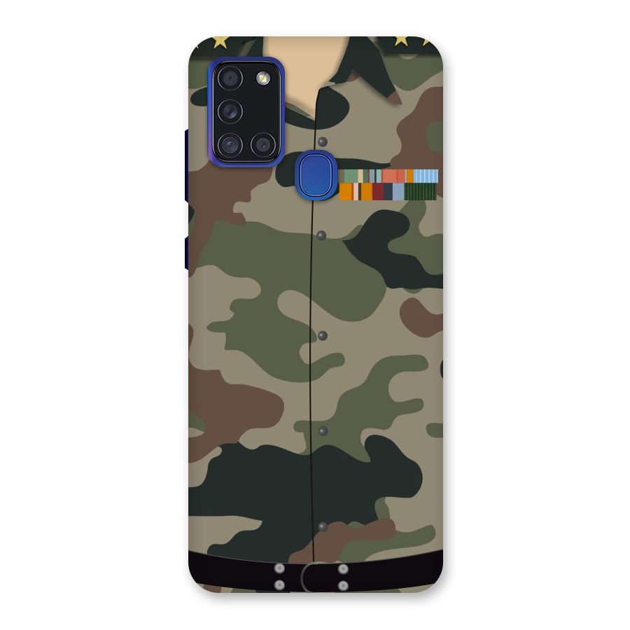 Army Uniform Back Case for Galaxy A21s