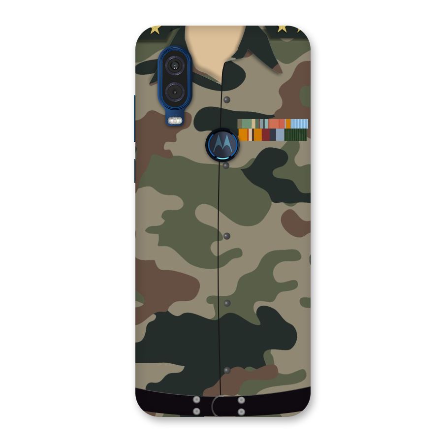 Army Uniform Back Case for Motorola One Vision