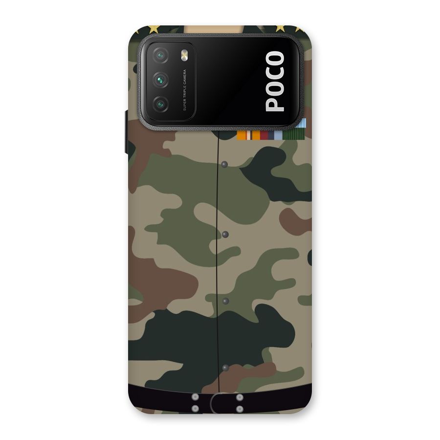Army Uniform Back Case for Poco M3