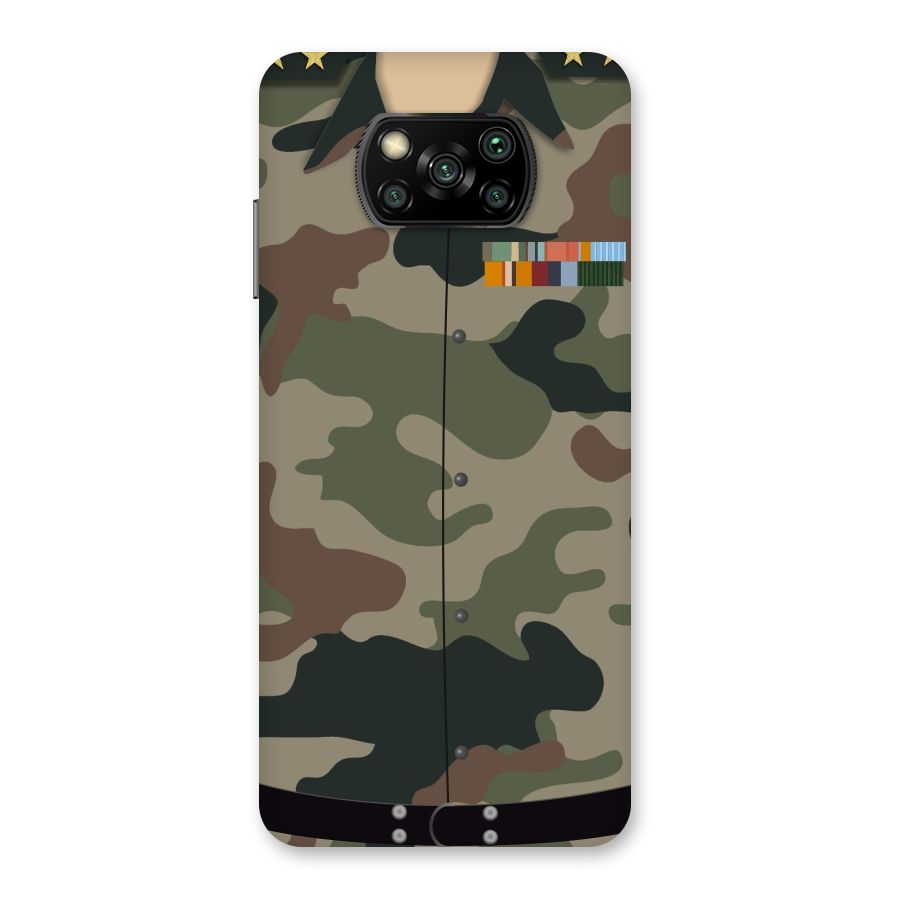 Army Uniform Back Case for Poco X3