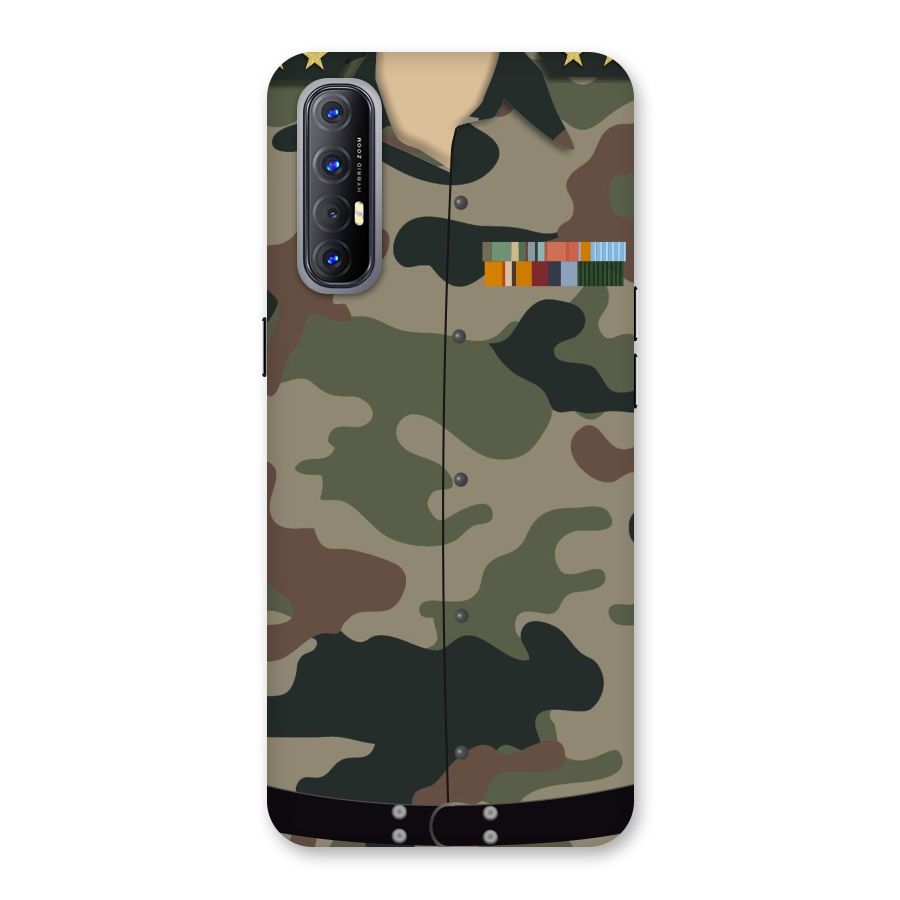 Army Uniform Back Case for Reno3 Pro