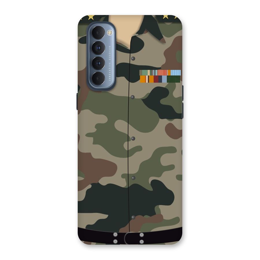Army Uniform Back Case for Reno4 Pro