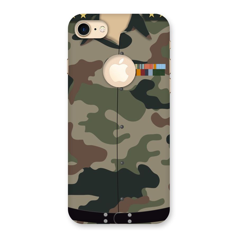 Army Uniform Back Case for iPhone 8 Logo Cut