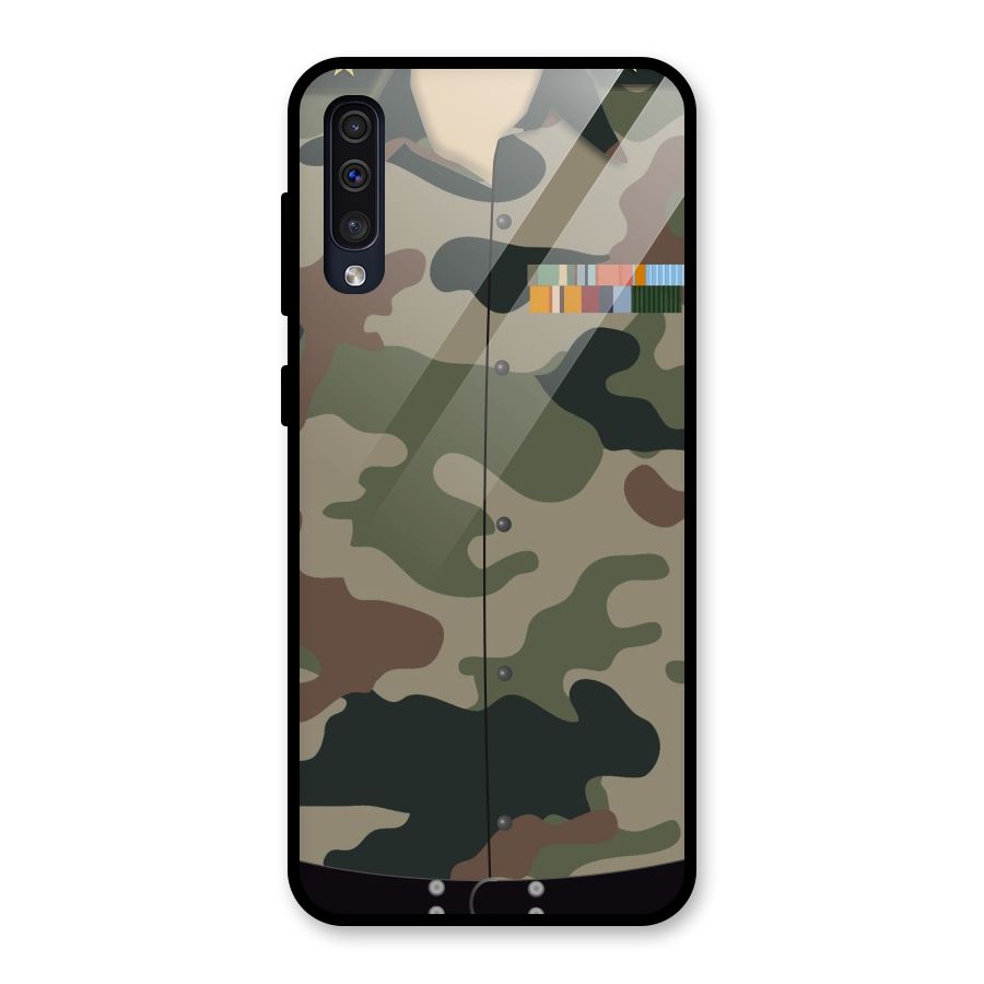 Army Uniform Glass Back Case for Galaxy A50s