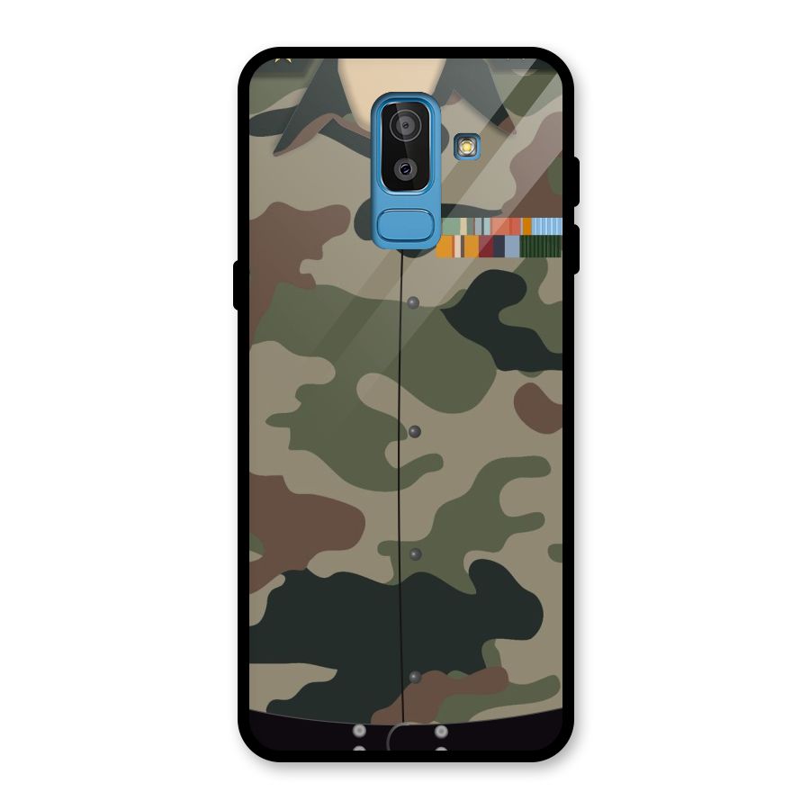 Army Uniform Glass Back Case for Galaxy J8