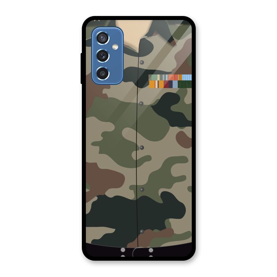 Army Uniform Glass Back Case for Galaxy M52 5G