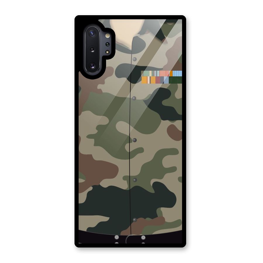 Army Uniform Glass Back Case for Galaxy Note 10 Plus
