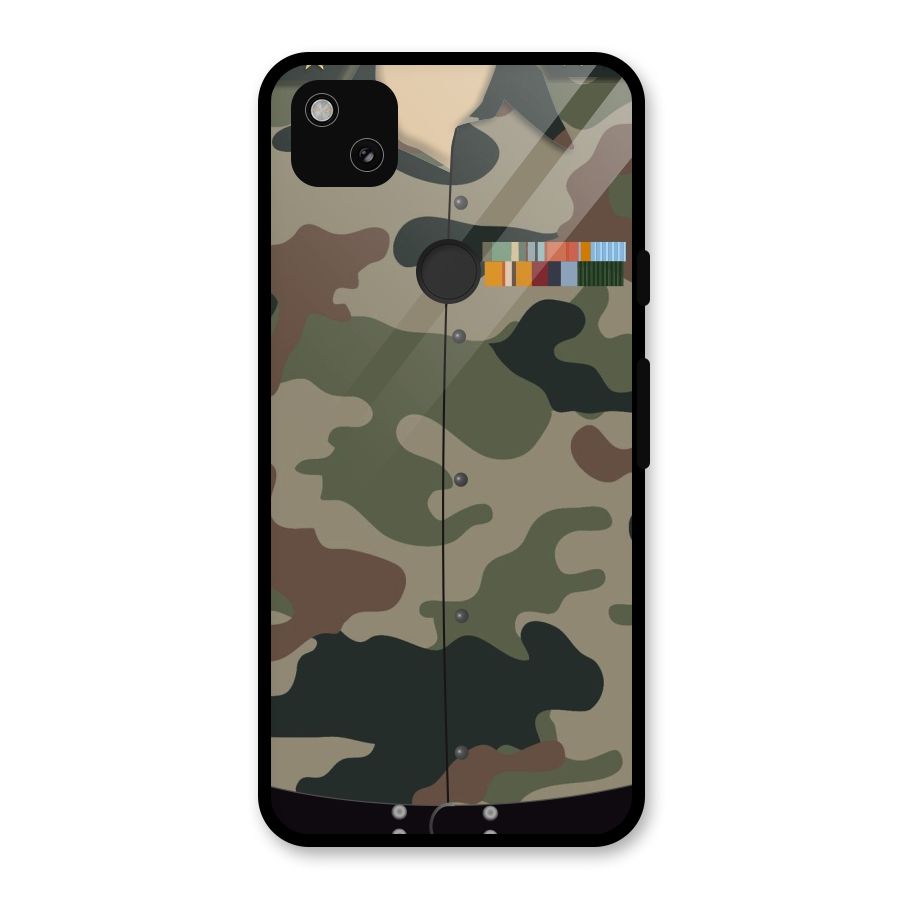 Army Uniform Glass Back Case for Google Pixel 4a