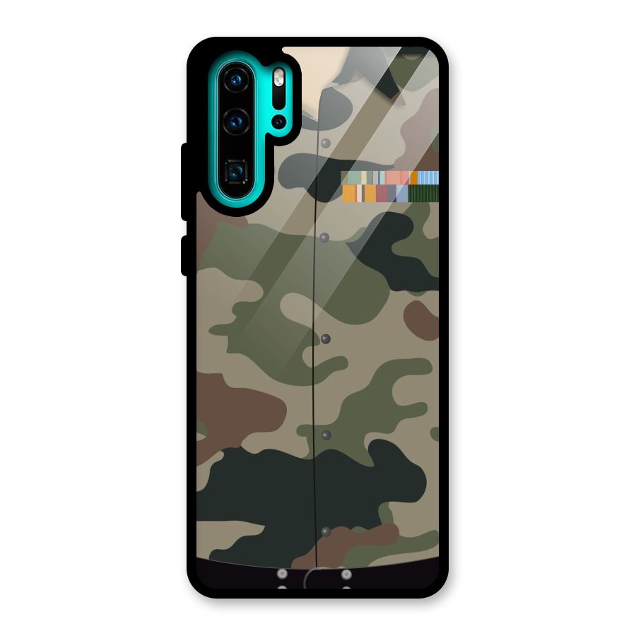 Army Uniform Glass Back Case for Huawei P30 Pro