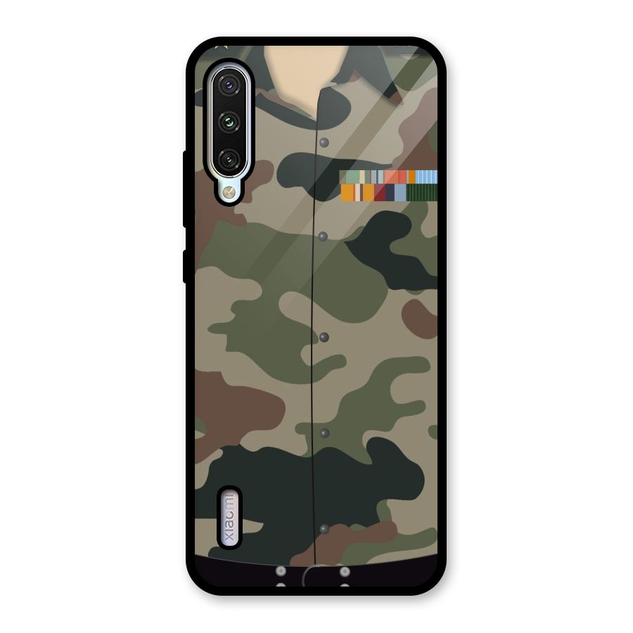 Army Uniform Glass Back Case for Mi A3