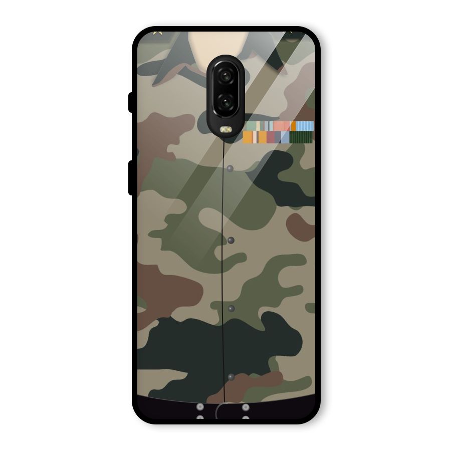 Army Uniform Glass Back Case for OnePlus 6T