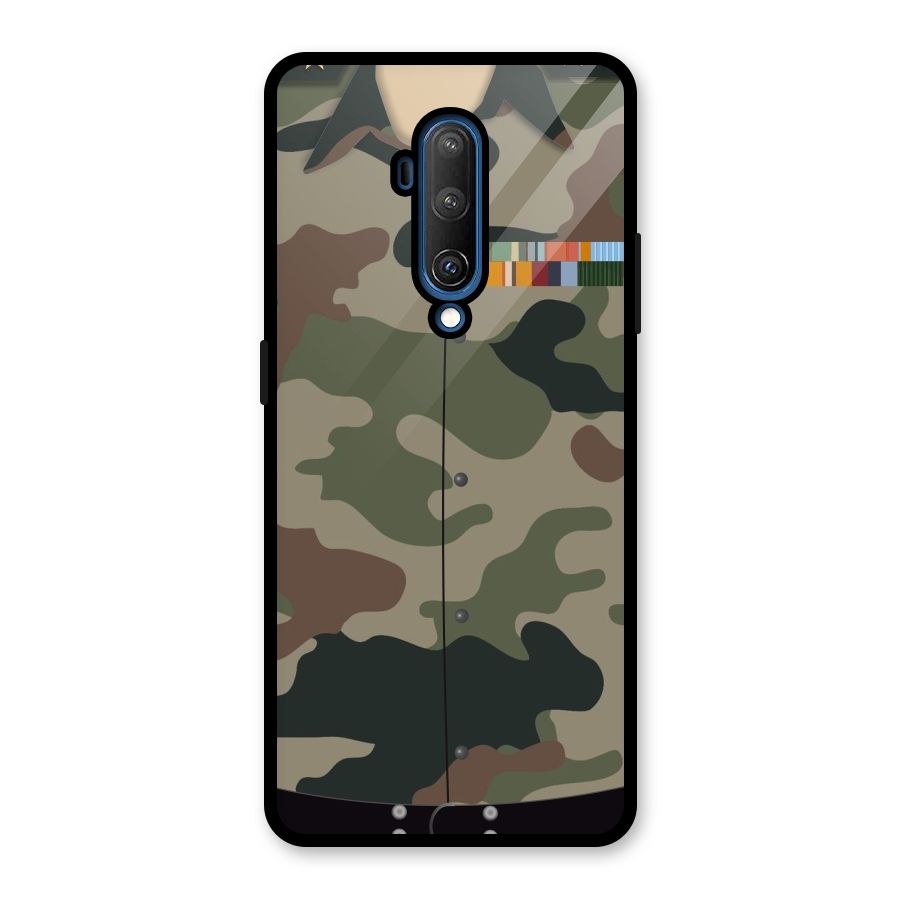 Army Uniform Glass Back Case for OnePlus 7T Pro