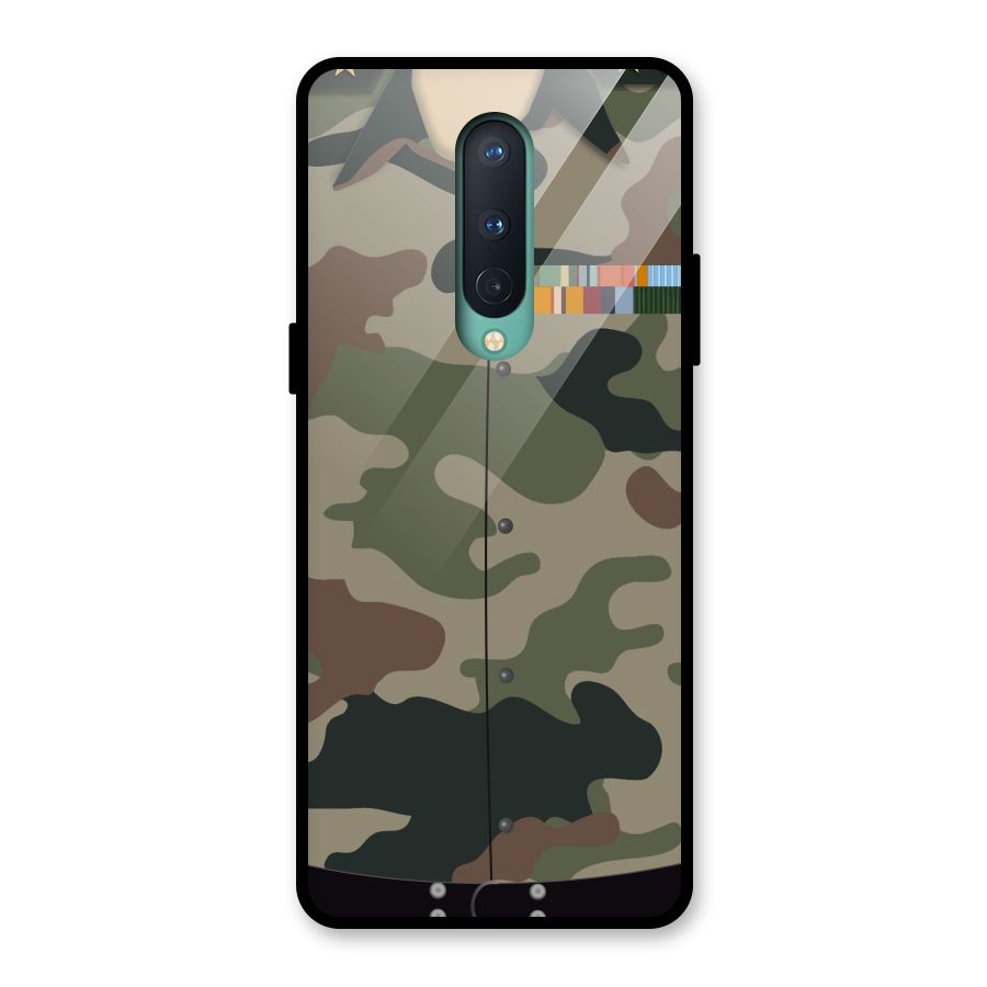 Army Uniform Glass Back Case for OnePlus 8