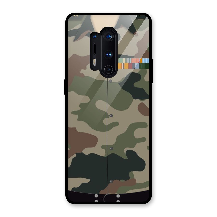 Army Uniform Glass Back Case for OnePlus 8 Pro
