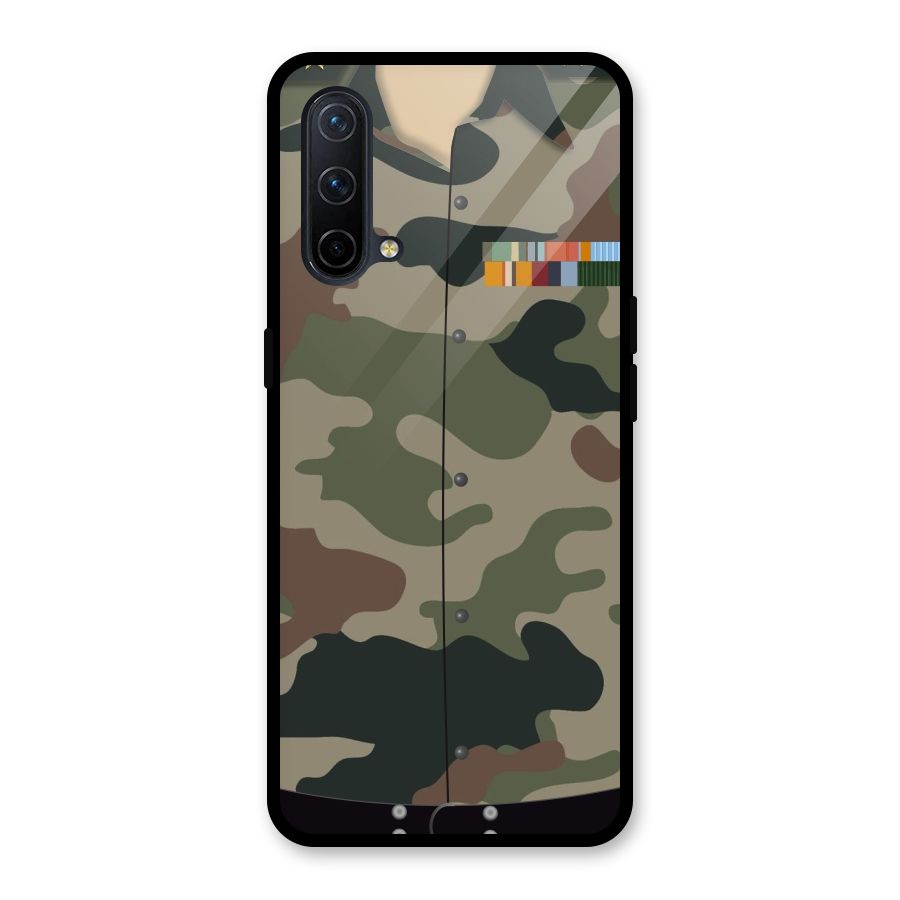 Army Uniform Glass Back Case for OnePlus Nord CE 5G