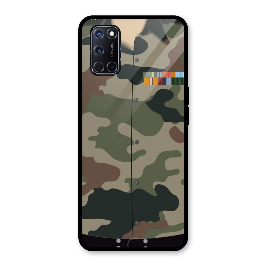 Army Uniform Glass Back Case for Oppo A52