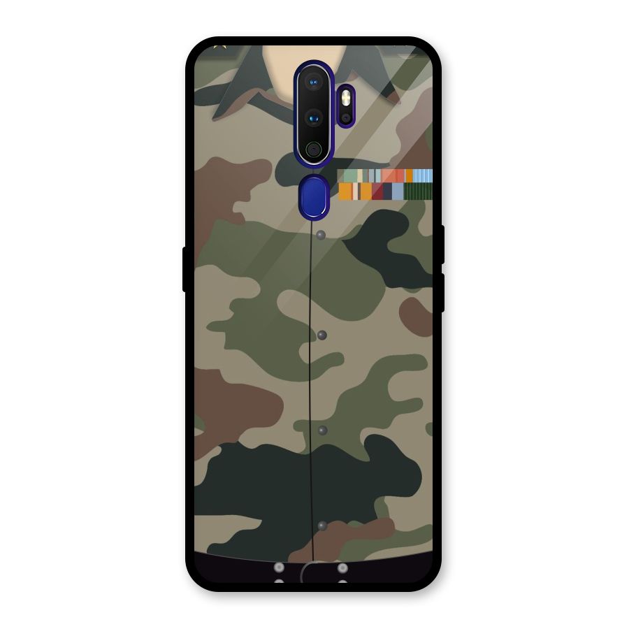 Army Uniform Glass Back Case for Oppo A9 (2020)