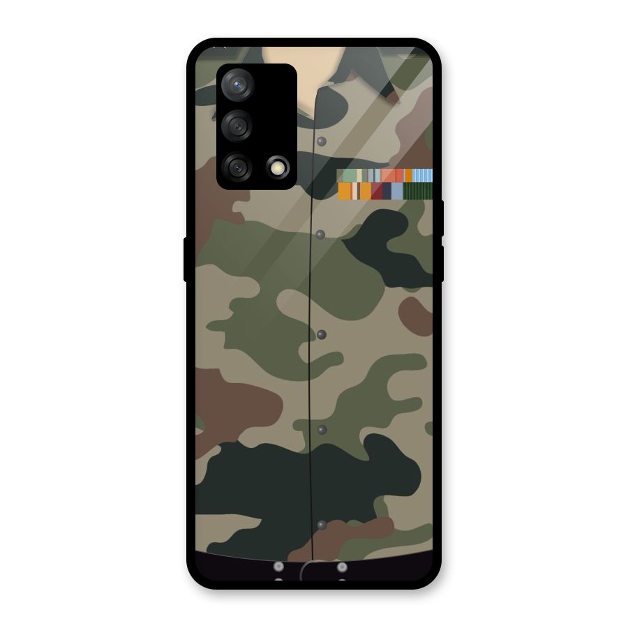 Army Uniform Glass Back Case for Oppo F19