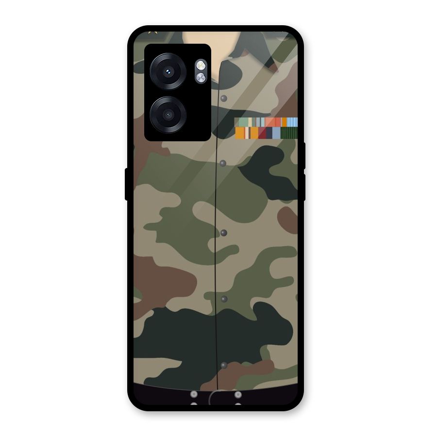 Army Uniform Glass Back Case for Oppo K10 (5G)