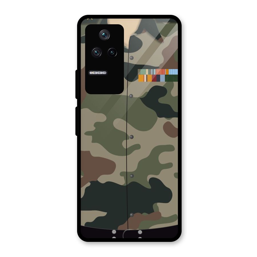 Army Uniform Glass Back Case for Poco F4 5G