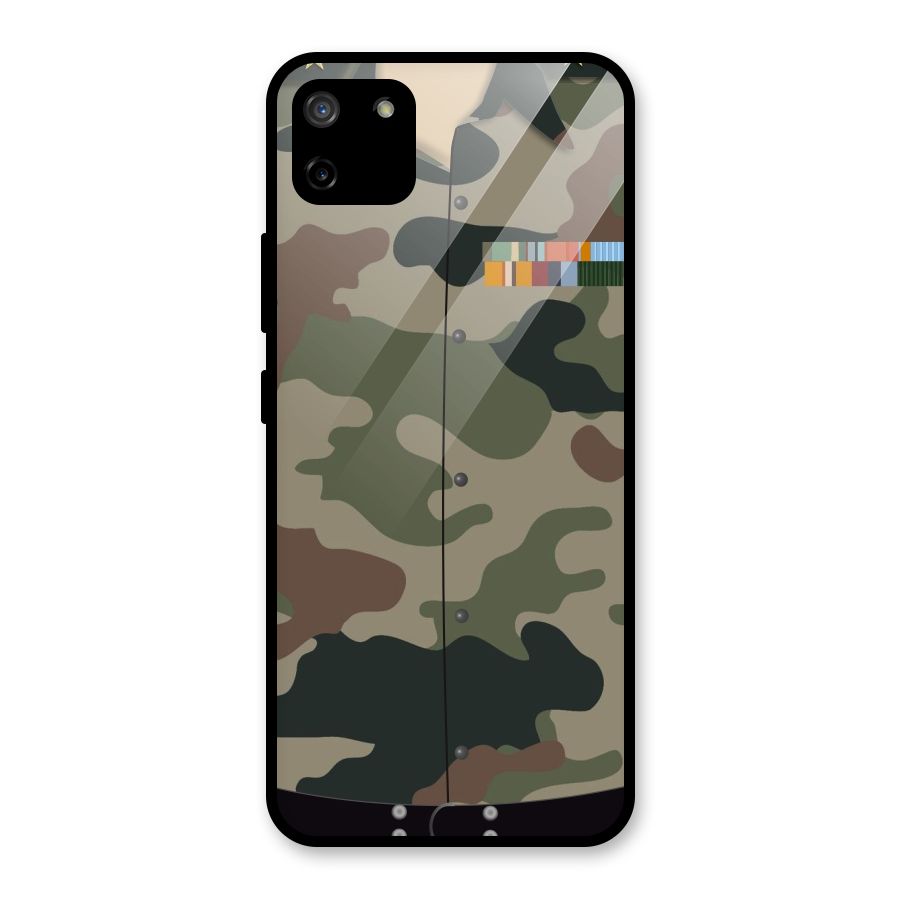 Army Uniform Glass Back Case for Realme C11