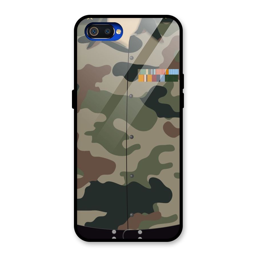 Army Uniform Glass Back Case for Realme C2